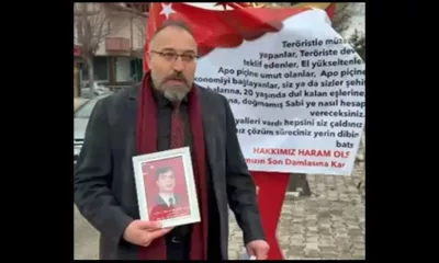 Isparta’da şehit kardeşi Celalettin Gürdal, terörist başı Abdullah Öcalan ile