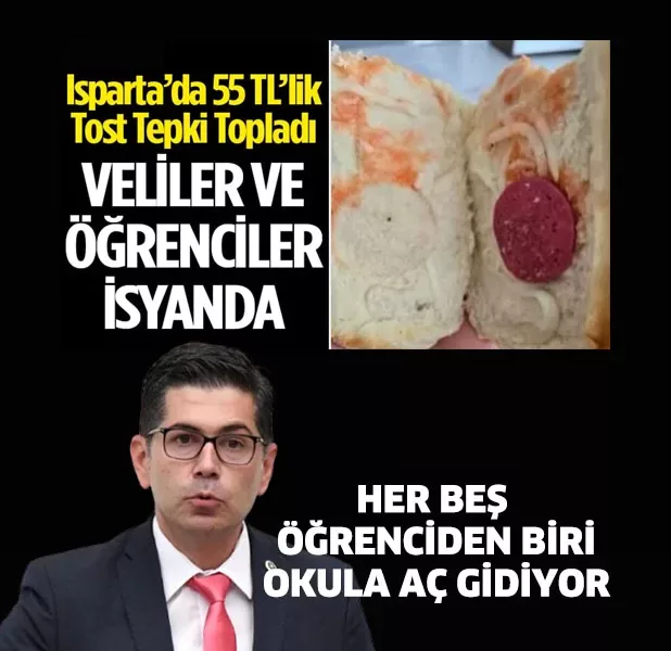 Isparta’da bir ilköğretim okulunun kantininde 55 TL’ye satıldığı iddia edilen