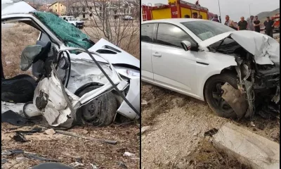 Isparta’nın Çünür Mahallesi Batı Bulvarı üzerinde meydana gelen trafik kazasında